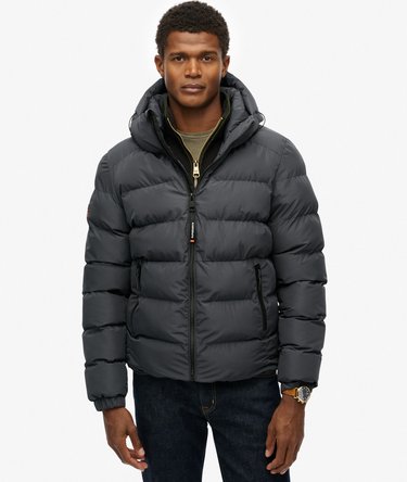 Hooded Sports Puffer Jacket Image 5