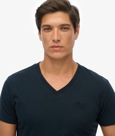 Organic Cotton Essential Logo V Neck T-Shirt Image 4