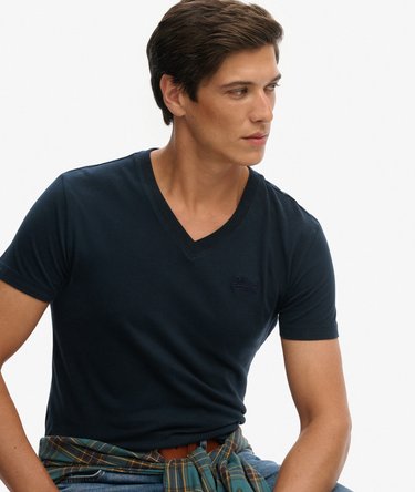 Organic Cotton Essential Logo V Neck T-Shirt Image 2