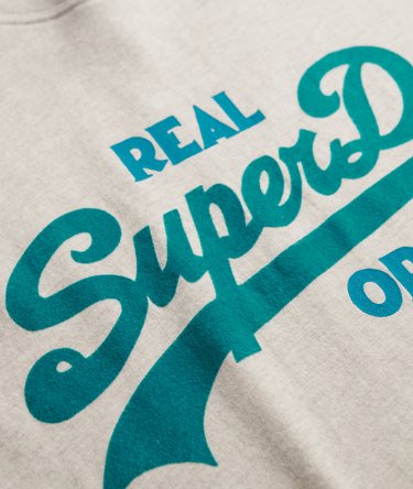Organic Cotton Vintage Logo Scripted Coll T-Shirt Image 6
