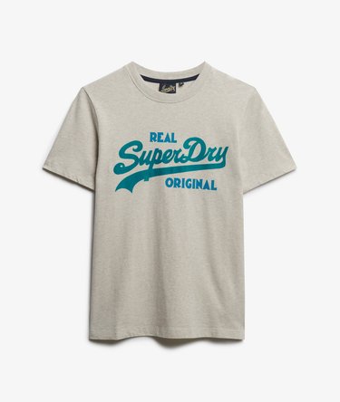 Organic Cotton Vintage Logo Scripted Coll T-Shirt Image 7