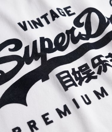 Organic Cotton Vintage Logo Scripted Coll T-Shirt Image 6