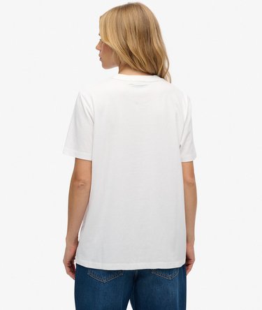 Organic Cotton Vintage Logo Scripted Coll T-Shirt Image 5
