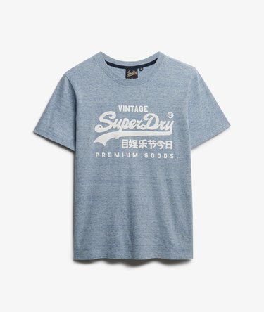 Organic Cotton Vintage Logo Scripted Coll T-Shirt Image 7