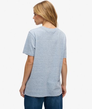 Organic Cotton Vintage Logo Scripted Coll T-Shirt Image 5