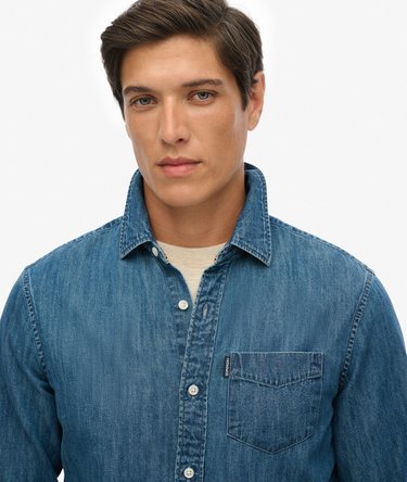 Essential Long Sleeve Denim Shirt Image 4