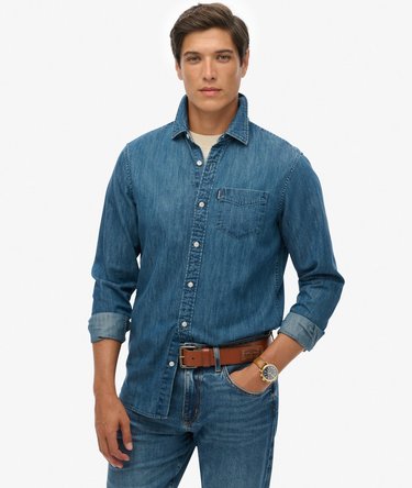Essential Long Sleeve Denim Shirt Image 2