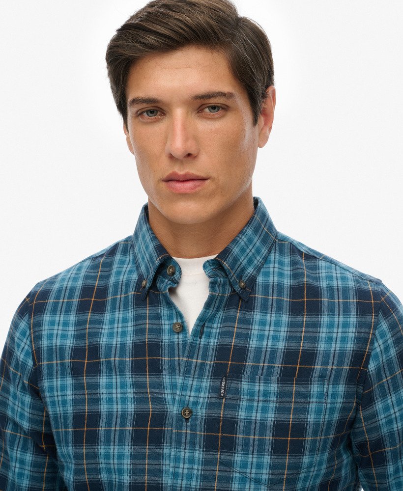 Retro fleece checked shirt