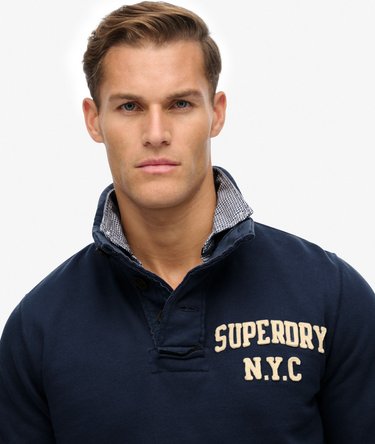 Vintage Athletic Henley-Sweatshirt Image 4