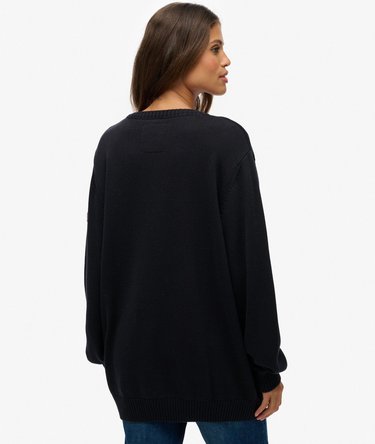 Oversized V Neck Jumper Image 5