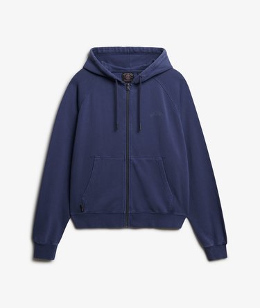Essential Logo Garment Dyed Zip Hoodie Image 7
