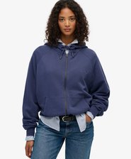 Essential Logo Garment Dyed Zip Hoodie