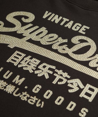 Embellished Vintage Logo Loose Crew Sweatshirt Image 6