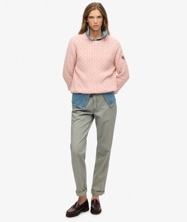 Slouchy Cable Knit Jumper Image 3