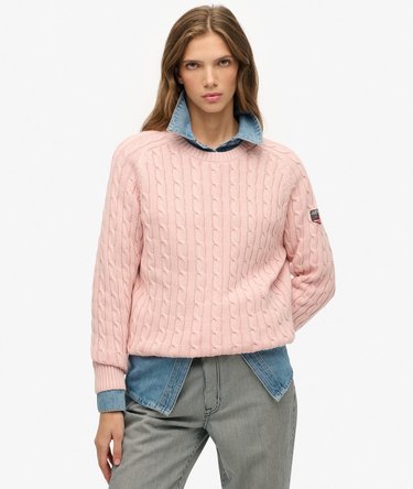 Slouchy Cable Knit Jumper Image 2