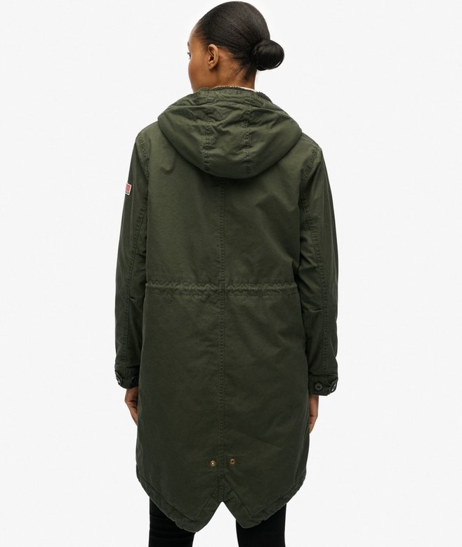 Khaki Damen Army Parka Military Jacket Woolrich Parka Damen