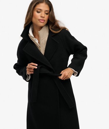 Relaxed Long Wool Coat Image 1