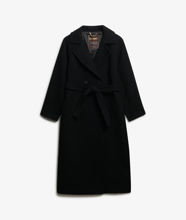 Relaxed Long Wool Coat Image 8