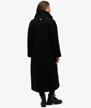 Relaxed Long Wool Coat Image 6