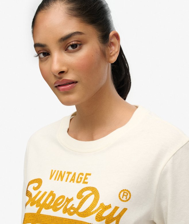 Embellished Vintage Logo Relaxed T-Shirt