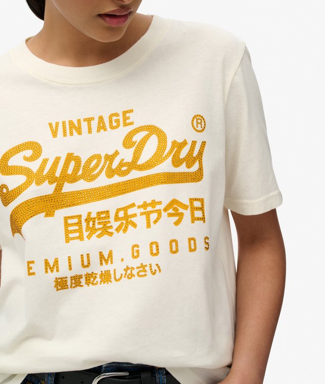Embellished Vintage Logo Relaxed T-Shirt