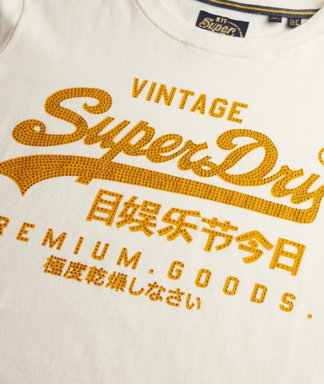 Embellished Vintage Logo Relaxed T-Shirt