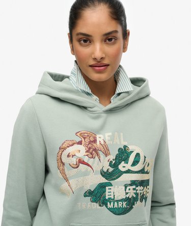 Tokyo Vintage Logo Relaxed Hoodie Image 5