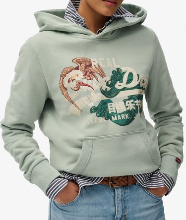 Tokyo Vintage Logo Relaxed Hoodie Image 4