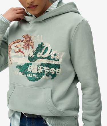 Tokyo Vintage Logo Relaxed Hoodie Image 2