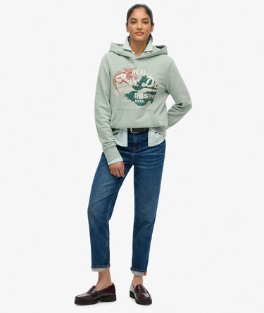 Tokyo Vintage Logo Relaxed Hoodie Image 3