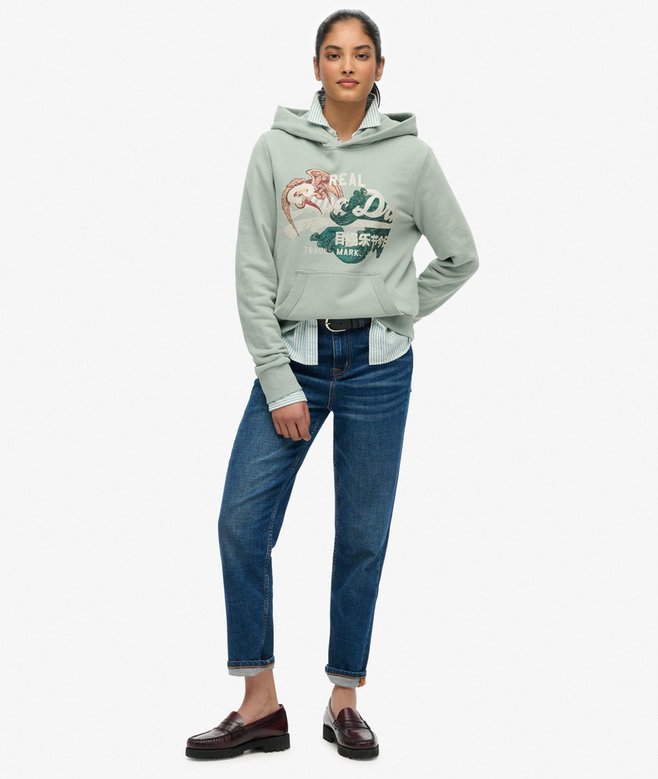 Tokyo Vintage Logo Relaxed Hoodie