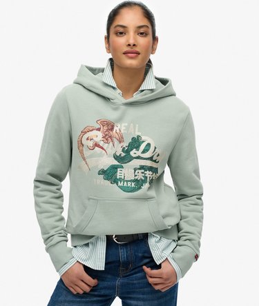 Tokyo Vintage Logo Relaxed Hoodie Image 1