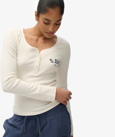Athletic Button Down Long Sleeve Top Image 2
