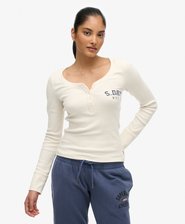 Athletic Button Down Longsleeve Top