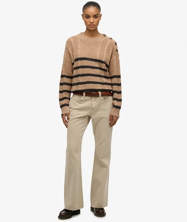 Cable Crew Neck Jumper Image 3