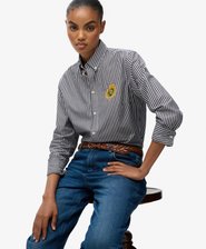Camisa de manga larga en popelina Slim Crest