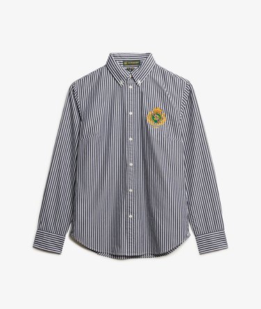 Camisa de manga larga en popelina Slim Crest Image 7