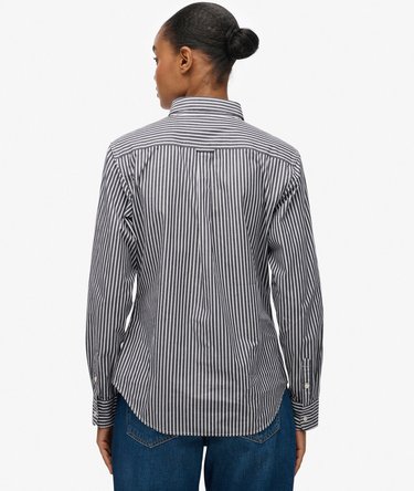 Camisa de manga larga en popelina Slim Crest Image 5