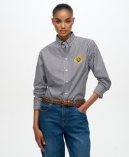 Camisa de manga larga en popelina Slim Crest
