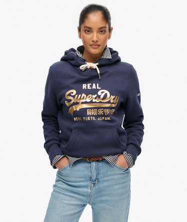 Vintage Logo Metallic Hoodie Image 1