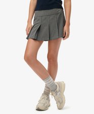 Pinstripe Pleat Mini Skirt
