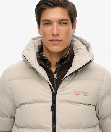 Hooded Microfibre Sport Puffer Jacket Image 4