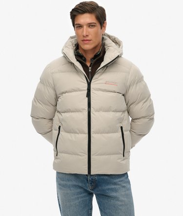 Hooded Microfibre Sport Puffer Jacket Image 5