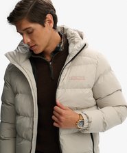 Hooded Microfibre Sport Puffer Jacket