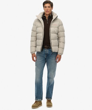 Hooded Microfibre Sport Puffer Jacket Image 3