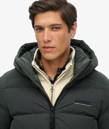 Hooded Microfibre Sport Puffer Jacket Image 4