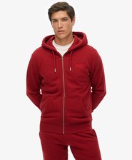 Vintage Logo Embroidered Zip Hoodie