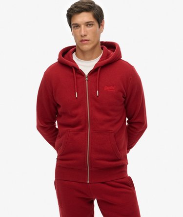 Vintage Logo Embroidered Zip Hoodie Image 1