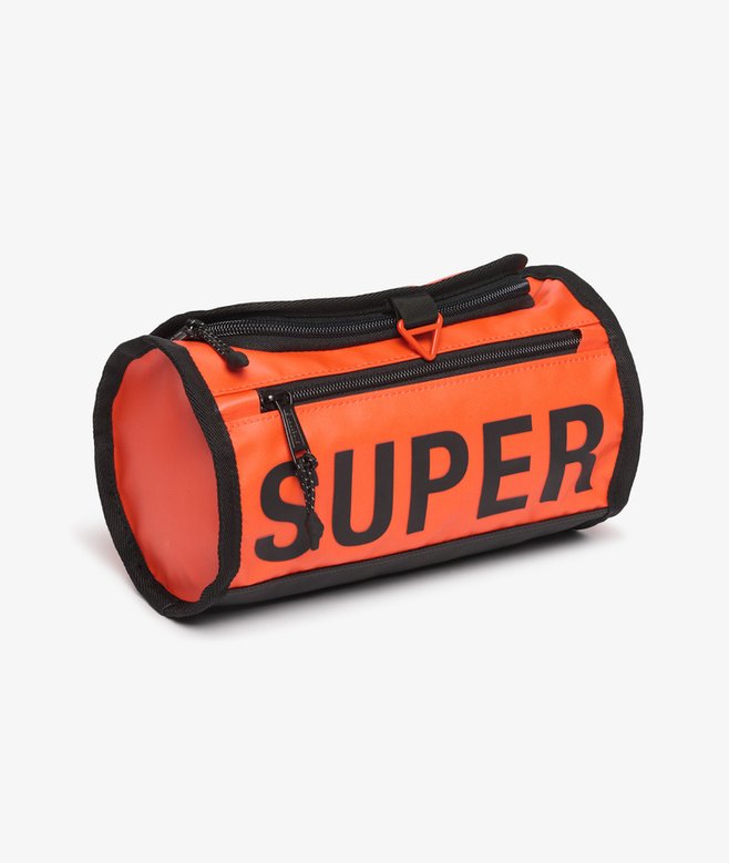 Trousse De Toilette De Voyage Homme Terrida En Cuir Orange - Fabriquée En Italie - Occasion TB
