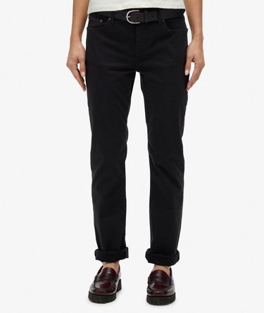 Mid Rise Slim Sateen Pants Image 4